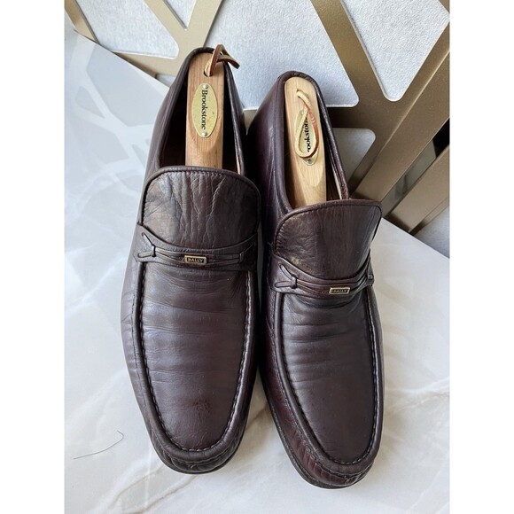 Vtg Bally Men Brown Leather Penny Loafers Slip On Shoes 10.5 N main image 6